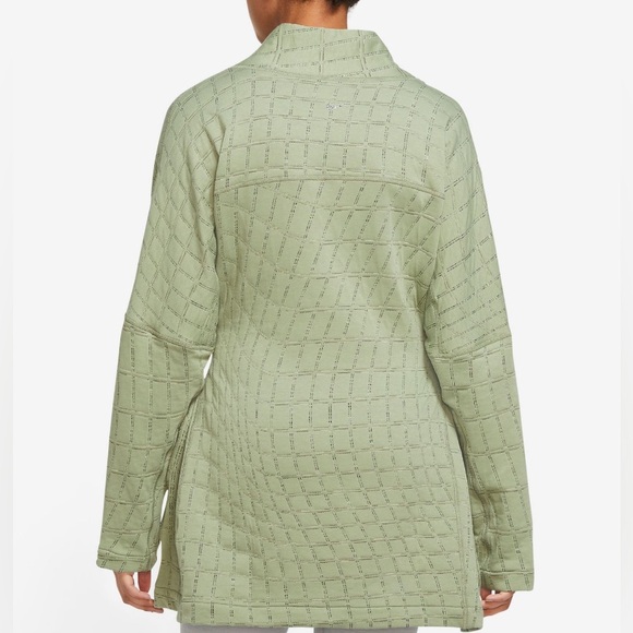 Nike Yoga Therma-FIT Luxe Jacquard Top Reversible Oil Sage Green Size XL NWT - Picture 2 of 14